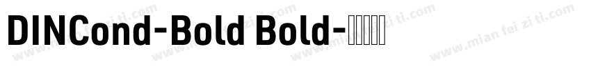 DINCond-Bold Bold字体转换